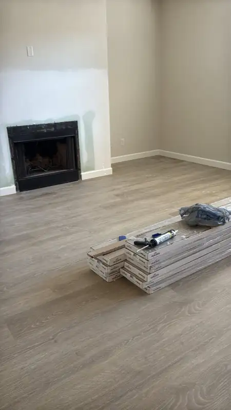 New flooring in a living area
